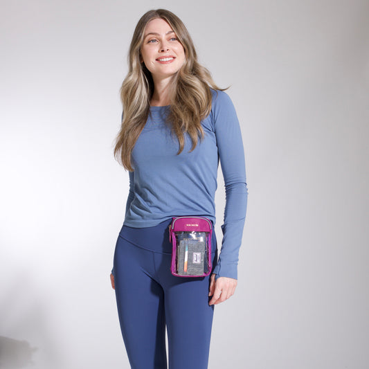 Bolsetta™ Clear-Front Magnetic Hip Bag – Stadium-Approved, Hands-Free Bag for Concerts & Events